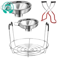 4 Pieces Canning Kit, 1PC Canning Rack+ 1PC Canning Jar Lifter Tong+ 2PC Canning Funnels, Canning Su