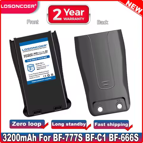 LOSONCOER 3200mAh BF-C1 BL-1 Battery For BF-777S Compatible H777 H-777 BF-666S BF-888S For Baofeng 8
