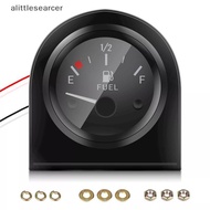 ali  2" 52mm Fuel Level Gauge Car Meter White LED Light Bla Rim Automotive Gauges 12V n