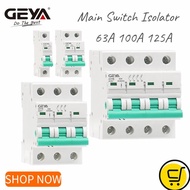 GEYA GYH8 Din Rail Isolator Switch Disconnector 230V/400V Main Switch 63A 100A 125A Isolating switch