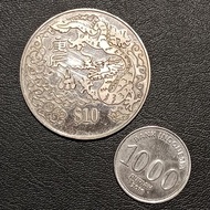 Koin Master 246 - 10 Dollar Singapura Shio Naga Tahun 2000 (Milenium)