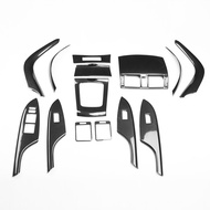 For TOYOTA ALTIS 2008-2013 carbon fiber pattern car power window switch panel cover gear panel cover