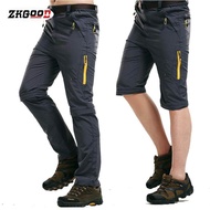 zkgood Men Athletic Quick Drying Pants Waterproof Outdoor Hiking Travel Cargo Trousers Plus Size