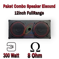 Combo Double Speaker Pasif  Elsound 12inch Full Range dan Box Double