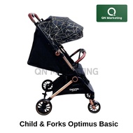 Child & Folks Optimus Basic Luxury Exclusive Baby Stroller Two Way Adjustable Leather Handle