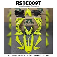 Rapido Coverset cover set (sticker Tanam) RS150 RS150R V1 Winner-150 (6) Lemon Ice Yellow