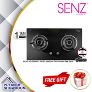 (AUTO GAS CUT OFF) SENZ RUBY intelSync Twin Burner Gas Stove 5.0kW with Nano Coating SZ-GS980FL