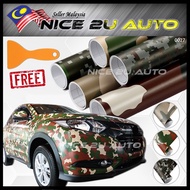 152x152CM (5x5feet) Askar Camouflage Vinyl PVC Wrap Film Car Sticker Military Army Green