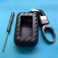 Car Key Case Carbon Fiber Silicone Protector Bag Fit for StarLine E95 E65 E90 E60 E91 E61 2-Way Car Alarm Remote Control Fob Cover
