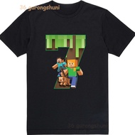 kid black clothing boys t shirts MC game Steve Alex summer tops for girls t-shirts baby short sleeve