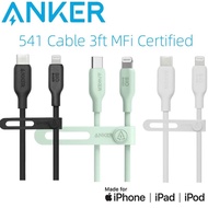 Anker สาย USB-C เป็น Lightning 541 3Ft ระบบชาร์จเร็วแบบไบโอ-เบสที่ผ่านการรับรอง Mfi สำหรับไอแพดไอพอด