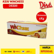 [2kg] Keju Wincheez Cheddar Wincheez Keju Reguler Potong Keju