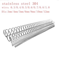 2-5pc 0.3mm 0.4mm 0.5mm 0.6mm 0.8mm 1.0mm 304 Stainless Steel Long Spring Y-type Compression Spring  OD 3-12mm Length 300mm Coil Springs