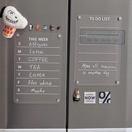 [Promotion 24h Shipping] Korea Transparent Acrylic Magnet Refrigerator Sticker Message Board Weekly 