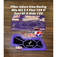Uma Racing Filter Mio M3 ZS Fino 125 Fi Soul GT 125 X-Ride 125 Air Filter Malaysia