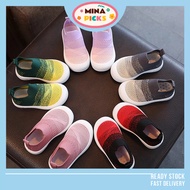 Kasut Sukan Budak Baby & Kids Sport Shoes with Gradient Color | Kids Baby Army Blue Black Twins Snea