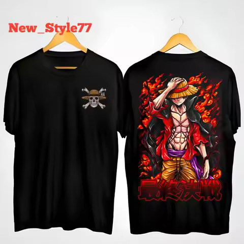 Unisex Adult Premium T-Shirt Luffy Red Unisex Adult Clothing / Premium Distro T-Shirt