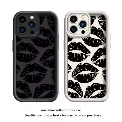 Luxury New Black Lips Phone Case For Vivo V30 5G V29E V27 V25Pro V23 V20 V21 V20 V19 V17 V15Pro V11i