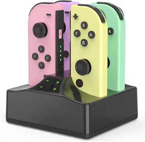 Joycon Charging Dock for Nintendo Switch/Switch 2,Joy-Con Controller Charger 4in1 Station for Ninten