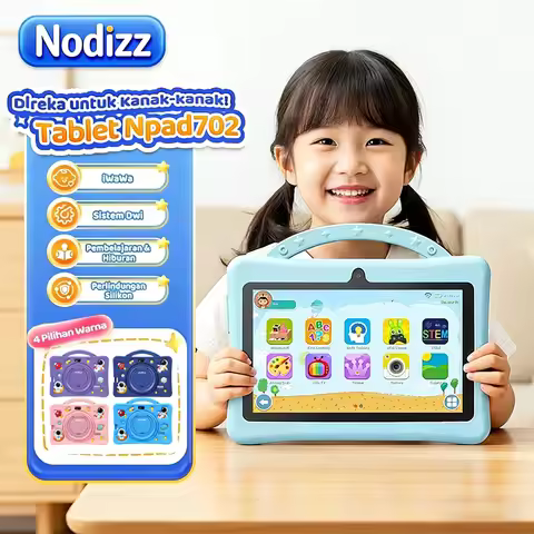 Hot 7inch Kids Tablets WiFi Kids Tablet Android 12 4GB+128G Tablet Budak Android Educational Toys fo