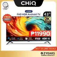 CHiQ 43 inch FHD Smart Android TV L43M8T  Netflix Youtube Prime Video Google Play Voice Control Meta