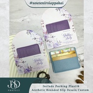 𝗣𝗥𝗘𝗠𝗜𝗨𝗠 𝗦𝗢𝗨𝗩𝗘𝗡𝗜𝗥 CARD HOLDER 4 SLOT PRADA MINISO INCLUED THANK CARD PACKING AESTHETIC ROUNDED SLIP C