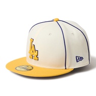 New Era Los Angeles Dodgers Piping Two Tone Creme Yellow 59FIFTY Fitted Cap