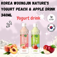 Korea Woongjin Nature's Yogurt Peach & Apple Drink 340ml Yogurt Drink (Yogurt Peach / Yogurt Apple)