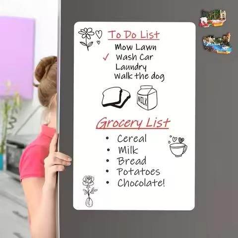 A3 A4 A5 Erasable Flexible Marker Fridge Magnet Magnetic WhiteBoard Dry Erase Board Refrigerator She