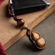 [Buddha Daoge Consecrated Direct Store] Tiger Eye Stone Gourd Pendant Hand-Made Unique Original Amul