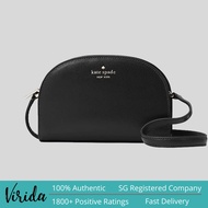 Kate Spade Perry Leather Dome Crossbody Bag Black K8697