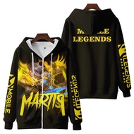 NEW Fashion Mobile Legends Anime Women/Men's Sport Hoodies Graphic Printed Casual COSPLAY Costume Jacket Sweatshirts with Zipper