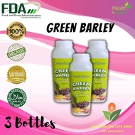 3 BOTTLES GREEN BARLEY POWDER JUICE  AUTHENTIC SOLD BY ECS AMAZING LIFE SHOP