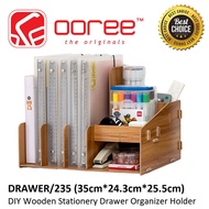DIY WOODEN STATIONERY FILE RACK DESKTOP DRAWER ORGANIZER PEN PENCIL HOLDER CD BOOK STAND OFFICE HOME