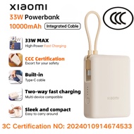 (3C Certificate) Xiaomi 22.5W Power Bank 10000mAh (Integrated Cable) Powerbank Xiaomi Built-in Cable