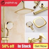 Biggers gold copper shower faucet set with rain shower head