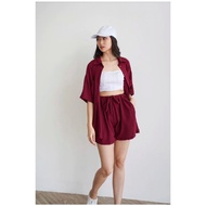 KEMEJA Ami Collection - Hanji Suits 2IN1 Shirt+Shorts/Women's Contemporary Suits/Women's Sets/Shirt 