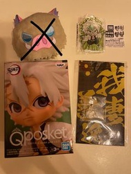 鬼滅之刃 風柱 Qposket 扭蛋立牌 善逸 鎖匙扣 伊之助 公仔襟章