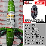 FDR Spartax Ring 17 Tubetype All Size (Dual Purpose) Ban Motor Bebek NON TUBLES (Pilih Ukuran)