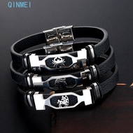 QINMEI 12 Constellation Bracelet Punk Jewelry Fashion Zodiac Sign Aries Virgo Women Bangles Men Brac