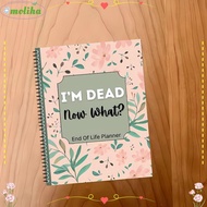 MOLIHA End of Life Planner, Stress-Reducing When I'm Gone Workbook Legacy Planning Notebook, I'm Dea