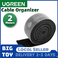 Ugreen Velcro Cable Tape Organizer Circle Velcro Strap Reusable Cable Tie Fastening Tape Wire Organizer Cable Organizer Nylon USB Cord Wire Winder Clip