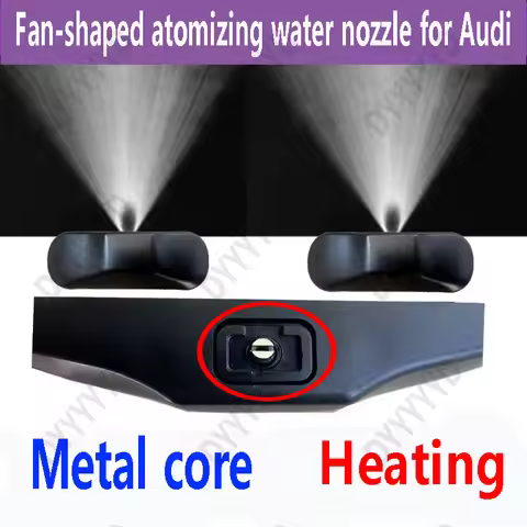 2 Pcs Car Front Windshield Glass Wiper Water Spray Heated Nozzles For Audi A1 8X A3 8V A4 B8 A6 C7 C
