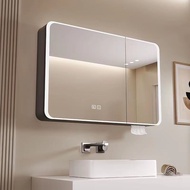 ✿Original✿Arc Thickened Alumimum Bathroom Mirror Cabinet Separate Anti-Collision Toilet Waterproof with Shelf Wall-Mounted