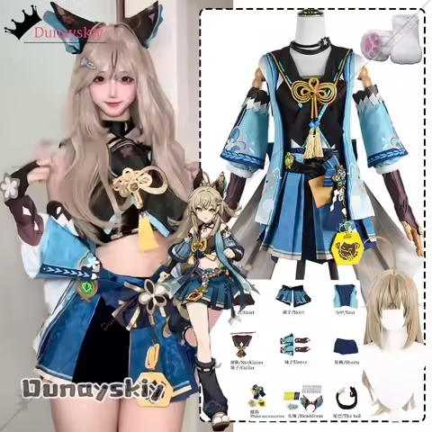 Kirara Cosplay Costume Genshin Impact Kirara Costume Kirara Ears Tails Full Suit Halloween Carnival 