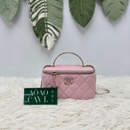 《荃灣實體店》CHANEL 24S 粉色金扣珍珠手柄長盒子 2025年 全套有單