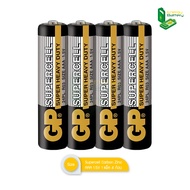 GP Supercell Carbon Zinc ถ่าน AAA LR03 1.5V GP24PLSIS-IS4 1แพ็ค 4ชิ้น ถ่านรีโมท ถ่านไฟฉาย ถ่านนาฬิกา