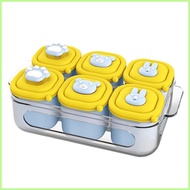 Baby Food Trays for Freezing 6 Cavity Silicone Breastmilk Storage Container Anti-Slip Textures Breas