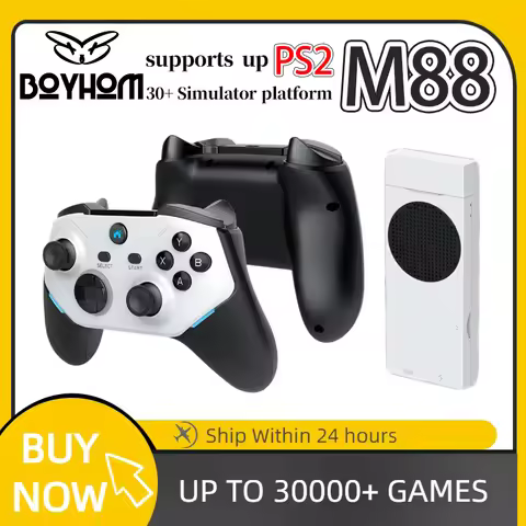 BOYHOM M88 Retro Video Game Consoles supports PS2/PS1/SS/DC/N64/MAME Super Console Rechargeable Wire