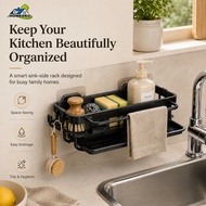 Sponge Holder Kitchen Organizer PVC Sink Drainer Rack Hanging Kitchen Organizer Dishcloth Rack